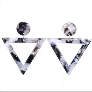 Geo Acrylic Triangle Earrings